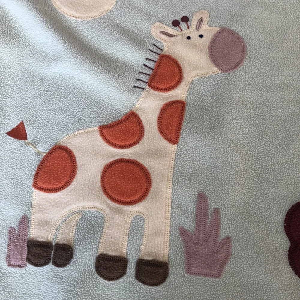 Circo Target Fleece‎ Jungle Baby Blanket Green Yellow Gator Lion Giraffe